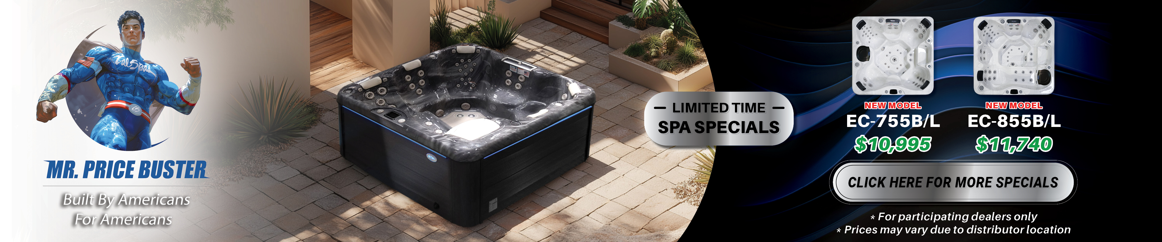 Calspas hot tub being used in a family setting - Flowermound